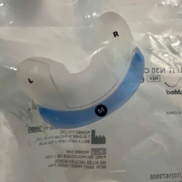 (2) ResMed Airfit N30 64214 Nasal Mask Cushion Replacement Soft Silicone Medium - Picture 3 of 3